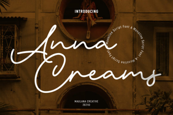 Anna Creams: A Vintage Script Font for Editorial Design