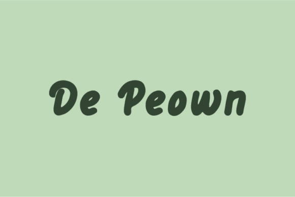 De Peown: A Friendly Handwritten Font for Web Design
