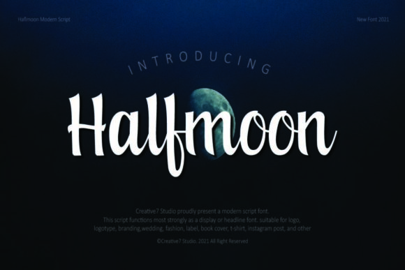 Halfmoon: A Charming Script Font for Makers