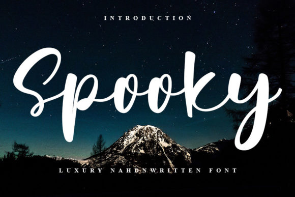 Spooky: A Contemporary Script Font for Editorial Design