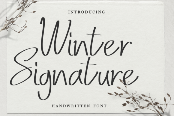 Winter Signature: An Elegant Handwritten Font for Branding
